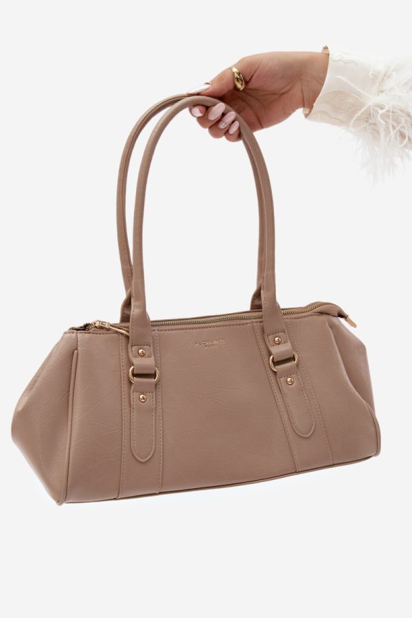 Beige Everyday Handbag in Casual Handbags, Shoulder Bags with Width, Bottom Width and Height