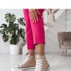 Beige Platform Sneakers in Women`s Athletic Shoes, Trainers, Sneakers with Fabric, Footbed and Platform Height