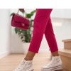 White Platform Sneakers in Women`s Athletic Shoes, Trainers, Sneakers with Fabric, Footbed and Platform Height