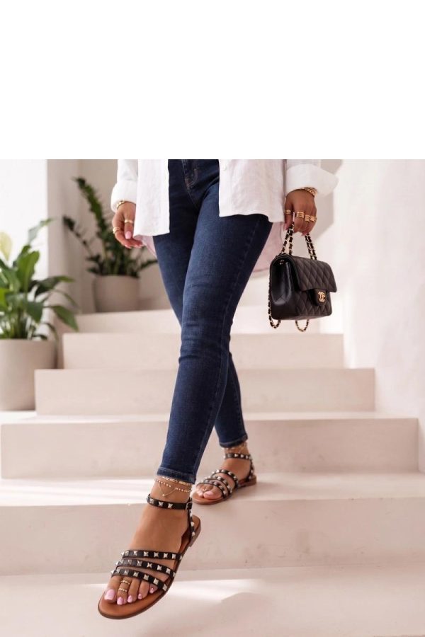 Black Sandals in Sandals & Flip-Flops For Women with Fabric, Footbed and Heel Height