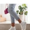 Grey Platform Sneakers in Women`s Athletic Shoes, Trainers, Sneakers with Fabric, Footbed and Platform Height
