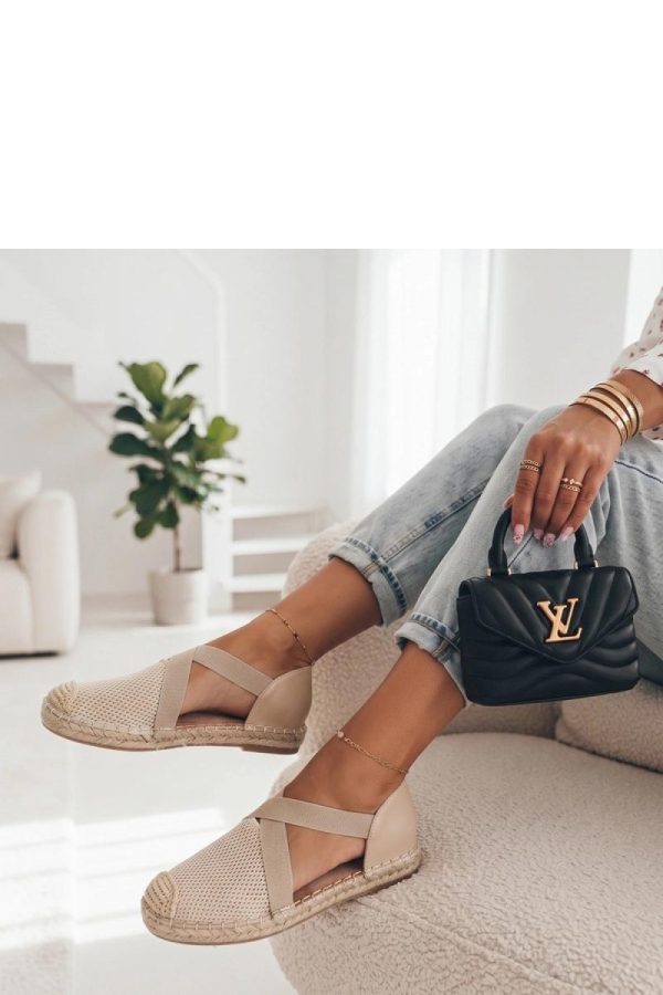 Beige Espadrille in Ballet Flats, Ballet Pumps For Women with Fabric, Footbed and Platform Height