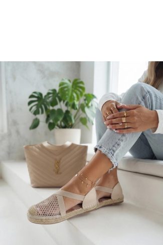 Beige Espadrille in Ballet Flats, Ballet Pumps For Women with Fabric, Footbed and Platform Height