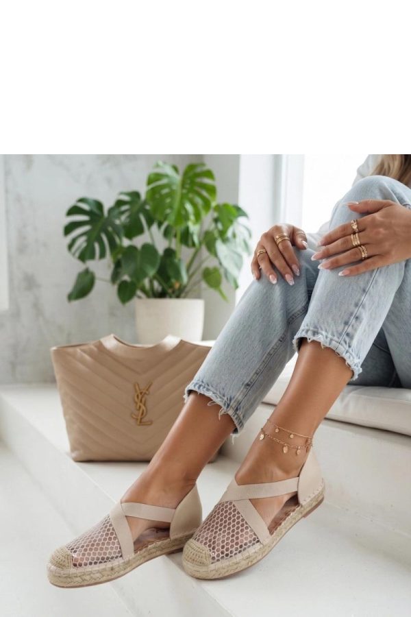 Beige Espadrille in Ballet Flats, Ballet Pumps For Women with Fabric, Footbed and Platform Height