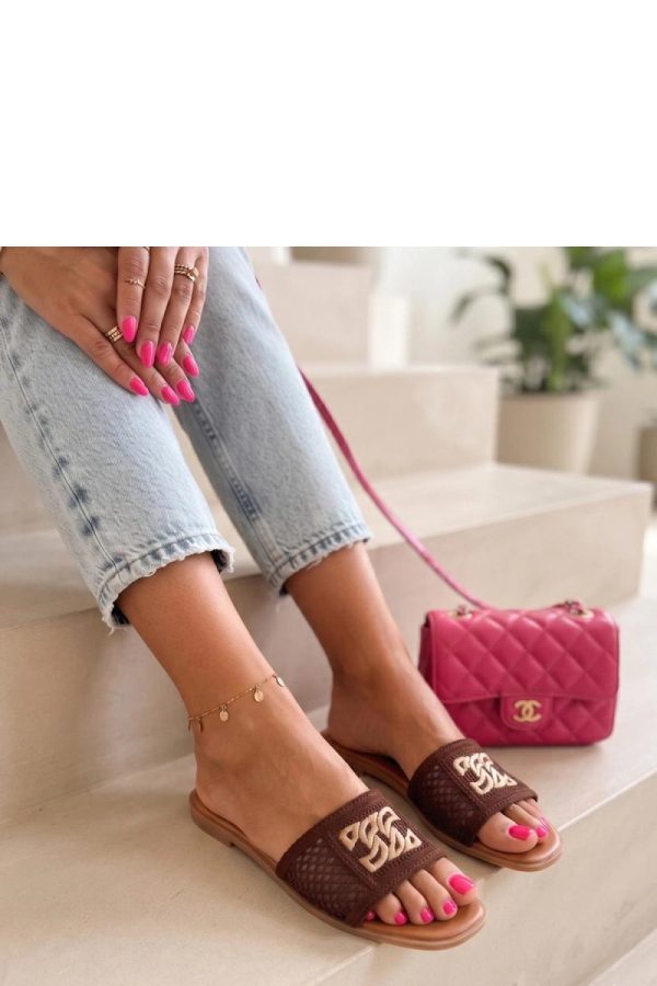 Brown Flip-flops in Sandals & Flip-Flops For Women with Fabric, Footbed and Heel Height