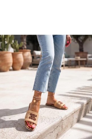 1133753.jpg Beige Flip-flops in Sandals & Flip-Flops For Women with Fabric, Footbed and Heel Height