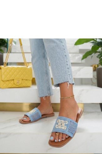1133755.jpg Blue Flip-flops in Sandals & Flip-Flops For Women with Fabric, Footbed and Heel Height