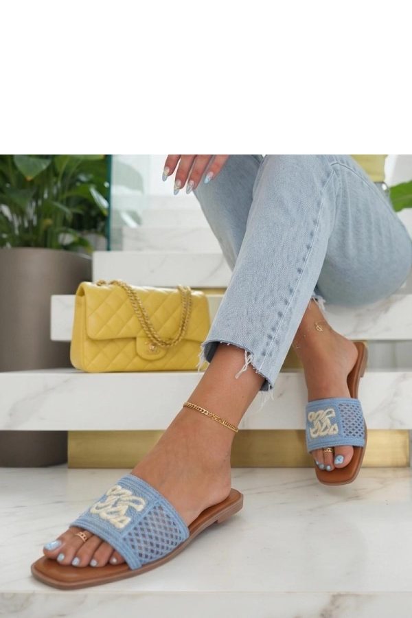 Blue Flip-flops in Sandals & Flip-Flops For Women with Fabric, Footbed and Heel Height