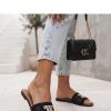 Black Flip-flops in Sandals & Flip-Flops For Women with Fabric, Footbed and Heel Height