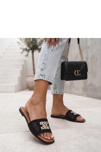 Black Flip-flops in Sandals & Flip-Flops For Women with Fabric, Footbed and Heel Height
