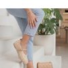Beige Espadrille in Ballet Flats, Ballet Pumps For Women with Fabric, Footbed and Platform Height