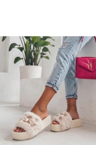 White Platform Sandals in Sandals & Flip-Flops For Women with Fabric, Footbed and Platform Height