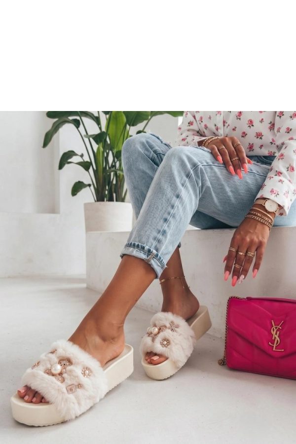 White Platform Sandals in Sandals & Flip-Flops For Women with Fabric, Footbed and Platform Height