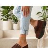 Brown Buskin in Sandals & Flip-Flops For Women with Fabric and Heel Height