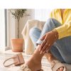 Beige Flip-flops in Sandals & Flip-Flops For Women with Fabric, Footbed and Heel Height
