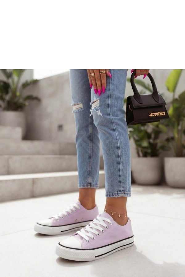 Violet Sneakers in Women`s Athletic Shoes, Trainers, Sneakers with Fabric, Footbed and Platform Height