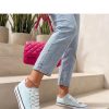 Blue Sneakers in Women`s Athletic Shoes, Trainers, Sneakers with Fabric, Footbed and Platform Height