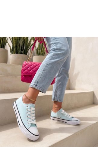 Blue Sneakers in Women`s Athletic Shoes, Trainers, Sneakers with Fabric, Footbed and Platform Height