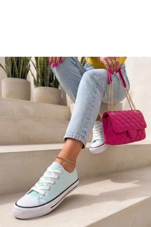 Blue Sneakers in Women`s Athletic Shoes, Trainers, Sneakers with Fabric, Footbed and Platform Height