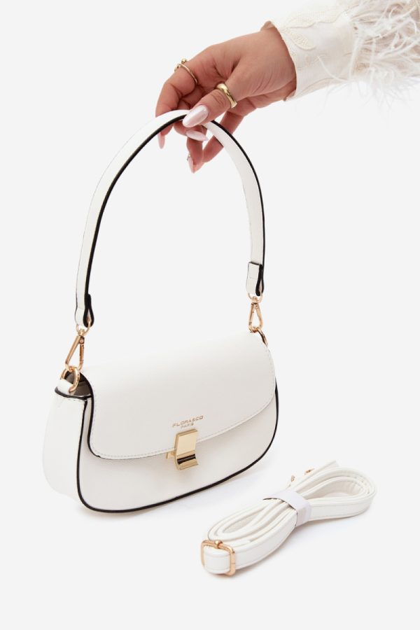 White Everyday Handbag in Casual Handbags, Shoulder Bags with Width, Bottom Width and Height