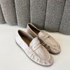 Beige Mocassin in Moccasins, Loafers with Fabric, Footbed, Upper Height and Heel Height