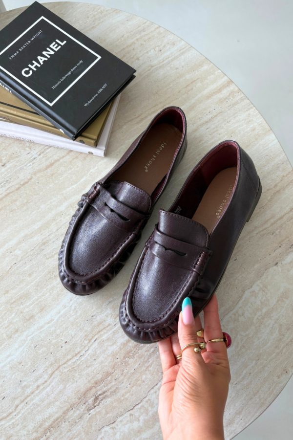 Red Mocassin in Moccasins, Loafers with Fabric, Footbed, Upper Height and Heel Height