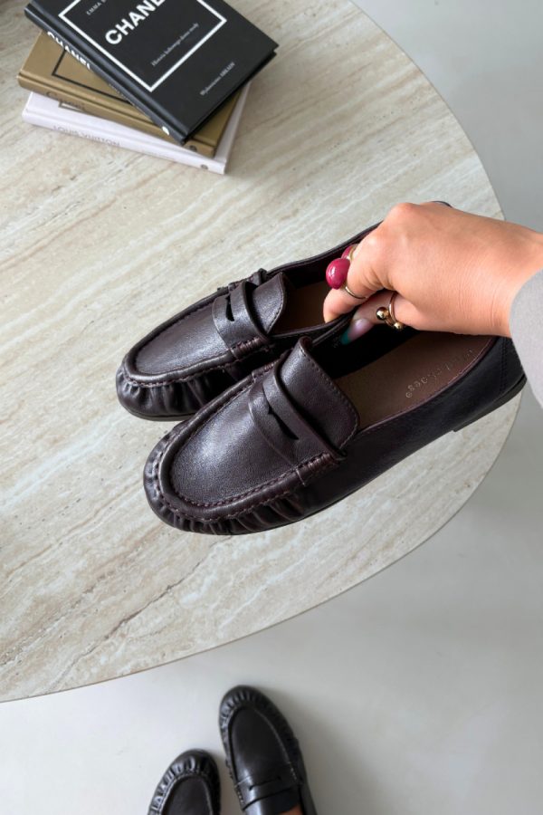 Red Mocassin in Moccasins, Loafers with Fabric, Footbed, Upper Height and Heel Height