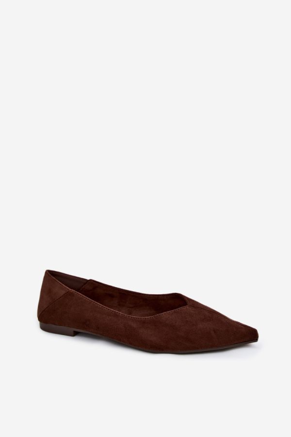 Brown Ballet Flats in Ballet Flats, Ballet Pumps For Women with Fabric, Footbed, Upper Height and Heel Height