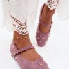 Violet Ballet Flats in Ballet Flats, Ballet Pumps For Women with Fabric, Footbed and Heel Height