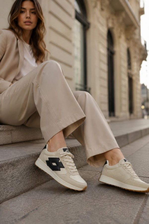 White Platform Sneakers in Women`s Athletic Shoes, Trainers, Sneakers with Fabric, Footbed, Upper Height and Platform Height