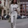 Beige Set in Pants, Trousers, Shorts with Cotton