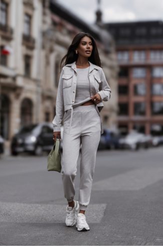 Beige Set in Pants, Trousers, Shorts with Cotton