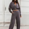 Grey Set in Pants, Trousers, Shorts with Cotton and Spandex