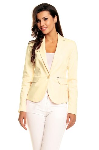 809456.jpg Yellow Jacket in Jackets, Vests For Women with Cotton, Spandex and Nylon