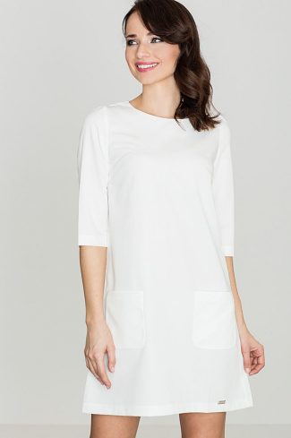 810972.jpg Beige Daydress in Day Dresses with Polyester and Viscose