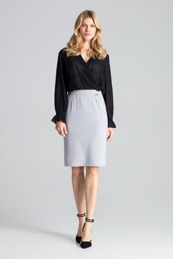 Grey Skirt in Skirts with Spandex and Polyester