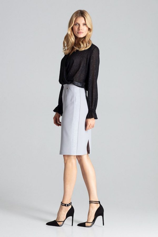 Grey Skirt in Skirts with Spandex and Polyester