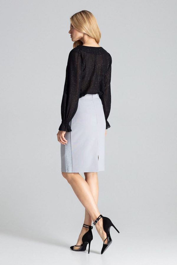 Grey Skirt in Skirts with Spandex and Polyester