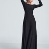 Black Long Dress in Evening Dresses with Spandex and Polyester