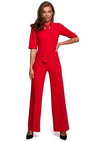 Red Suit in Playsuits For Women with Spandex, Polyester and Viscose