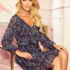 Navy Blue Daydress in Day Dresses with Spandex and Polyester