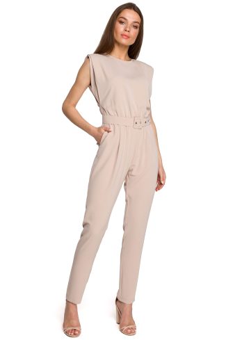 904681.jpg Beige Suit in Playsuits For Women with Spandex and Polyester