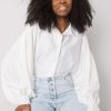White Long Sleeve Shirt in Shirts For Women with Spandex and Polyester