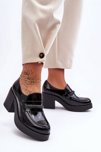 Black Heeled Low Shoes in Women`s Ankle Boots & Booties with Fabric, Footbed, Upper Height, Heel Height and Platform Height